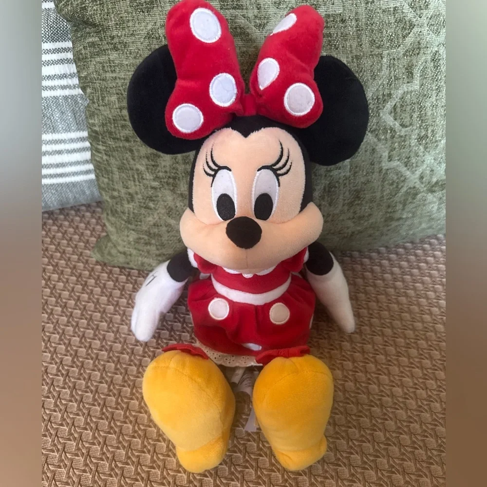 Disney Minnie Mouse Plush in Red Dress with Yellow Shoes